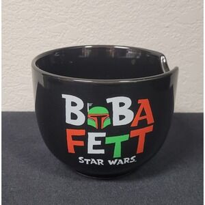 Star Wars Boba Fett Ceramic Ramen Bowl 20 oz. Black